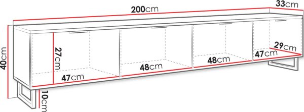 Έπιπλο τηλεόρασης Delino 200 -Mauro - Image 3