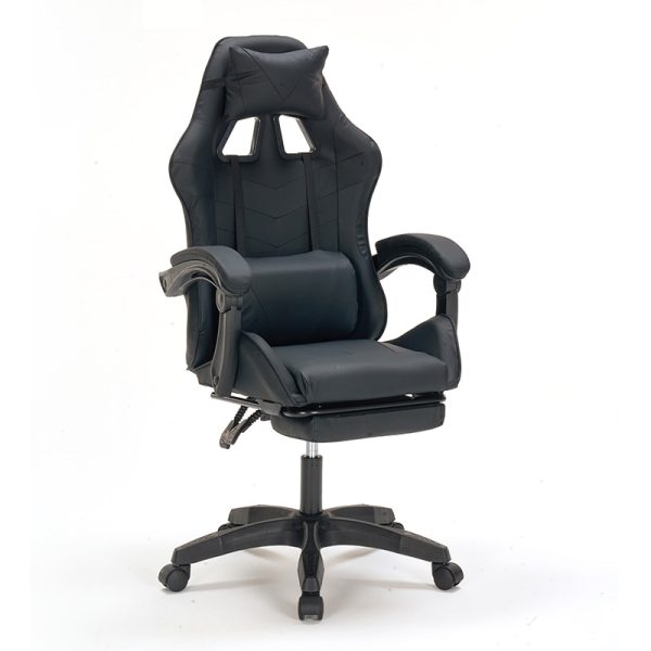 A9937 ΜΑΥΡΟ PVC ΠΟΛΥΘΡΟΝΑ GAMING/ΜΕ ΥΠΟΠΟΔΙΟ - Image 1