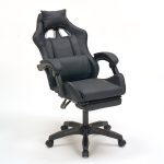 A9937 ΜΑΥΡΟ PVC ΠΟΛΥΘΡΟΝΑ GAMING/ΜΕ ΥΠΟΠΟΔΙΟ - Image 3