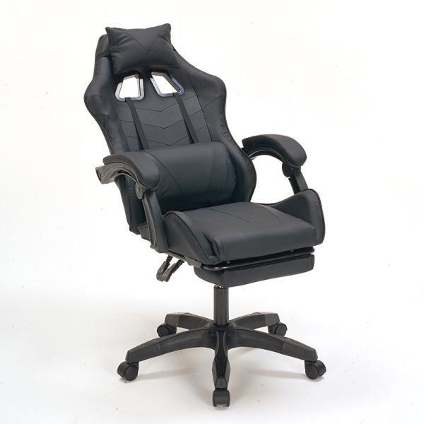 A9937 ΜΑΥΡΟ PVC ΠΟΛΥΘΡΟΝΑ GAMING/ΜΕ ΥΠΟΠΟΔΙΟ - Image 3