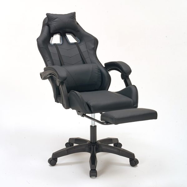 A9937 ΜΑΥΡΟ PVC ΠΟΛΥΘΡΟΝΑ GAMING/ΜΕ ΥΠΟΠΟΔΙΟ - Image 4