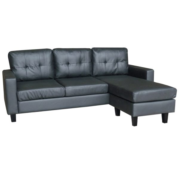 LIANA S BLACK PVC ΓΩΝΙΑ 185Χ126X84εκ. - Image 1