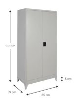 Μεταλλική ντουλάπα Damian 2D Shelf - Image 3