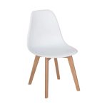 Καρέκλα Τραπεζαρίας Ξύλινη 4τμχ Loft Plus Λευκό PP 46x46x41-81εκ.