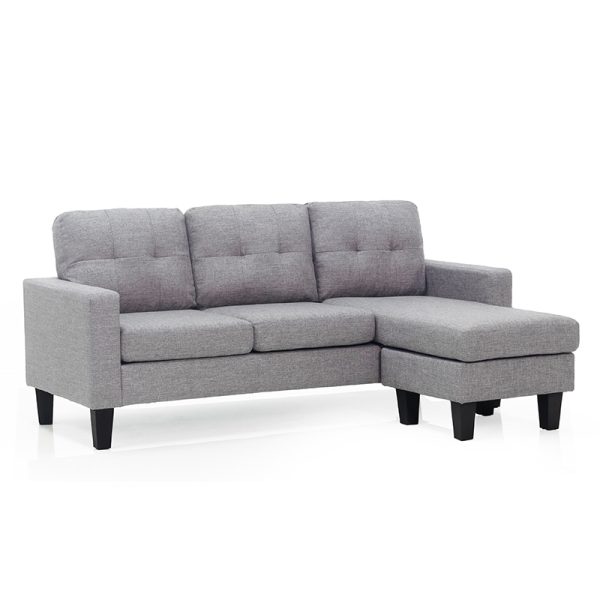 LIANA S GREY ΥΦΑΣΜΑ ΓΩΝΙΑ 185Χ126X84εκ. - Image 1