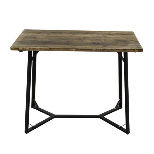 BISTRO ΤΡΑΠΕΖΙ BAR 120X65X108εκ. ΜΑΥΡΟ ΜΕΤΑΛΛΟ-ΞΥΛΟ - Image 1