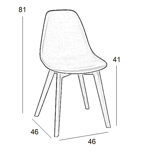 0013355 Καρέκλα Τραπεζαρίας Ξύλινη 4τμχ Loft Plus Γκρί PP 46x46x41-81εκ. - Image 5