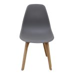 Καρέκλα Τραπεζαρίας Ξύλινη 4τμχ Loft Plus Γκρί PP 46x46x41-81εκ. - Image 2
