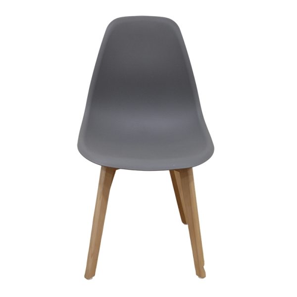 Καρέκλα Τραπεζαρίας Ξύλινη 4τμχ Loft Plus Γκρί PP 46x46x41-81εκ. - Image 2