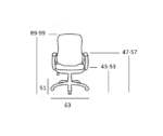 A900 ΜΑΥΡΟ MESH ΠΟΛΥΘΡΟΝΑ ΓΡΑΦΕΙΟΥ 63Χ51Χ43-89/53-99εκ. - Image 5