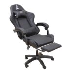 A9950 ΜΑΥΡΟ PVC ΠΟΛΥΘΡΟΝΑ GAMING/ΜΕ ΥΠΟΠΟΔΙΟ 61Χ62Χ45-118/54-127εκ. - Image 4