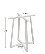 BISTRO 60X60X72εκ. ΛΕΥΚΗ ΒΑΣΗ ΜΕΤΑΛΛΙΚΗ ΜΕ ΡΕΓ/ΡΟΥΣ - Image 3