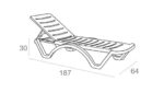 AQUA ΛΕΥΚΗ ΞΑΠΛΩΣΤΡΑ 187X64Χ30εκ. - Image 3