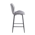 DYLAN GREY VELVET ΥΦΑΣΜΑ 65εκ. ΣΚΑΜΠΟ ΜΕΤΑΛΛΙΚΟ 46X45X65-95εκ. - Image 3