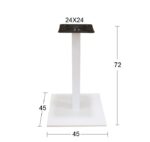 FLAT PROMO ΛΕΥΚΗ 45Χ45Χ72εκ.(Π/Ρ)ΒΑΣΗ ΜΕΤΑΛΛΙΚΗ ΜΕ ΡΕΓ/ΡΟΥΣ - Image 2
