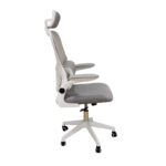 A9935 WHITE/GREY MESH ΠΟΛΥΘΡΟΝΑ ΓΡΑΦΕΙΟΥ 62Χ64Χ42-114/52-125εκ. - Image 3