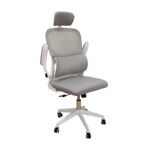 A9935 WHITE/GREY MESH ΠΟΛΥΘΡΟΝΑ ΓΡΑΦΕΙΟΥ 62Χ64Χ42-114/52-125εκ. - Image 5