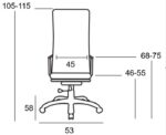 A9954 ΜΑΥΡΟ PU/MESH ΠΟΛΥΘΡΟΝΑ ΓΡΑΦΕΙΟΥ 53X58X46-105/55-115εκ. - Image 5