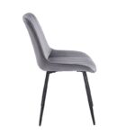 BONY GREY VELVET ΥΦΑΣΜΑ ΚΑΡΕΚΛΑ ΜΕΤΑΛΛΙΚΗ 51X58X87εκ. - Image 3