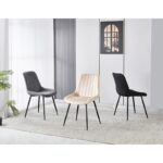 BONY BLACK VELVET ΥΦΑΣΜΑ ΚΑΡΕΚΛΑ ΜΕΤΑΛΛΙΚΗ 51X58X87εκ. - Image 4