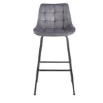 ERMINA GREY VELVET ΥΦΑΣΜΑ 75εκ. ΣΚΑΜΠΟ ΜΕΤΑΛΛΙΚΟ 49X50X75-104εκ. - Image 2
