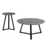 ALEX SET 2τμχ. CEMENT Φ45Χ55εκ. & Φ80Χ41εκ. ΤΡΑΠΕΖΙ ΣΑΛΟΝΙΟΥ - Image 2