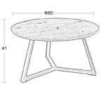 ALEX SONOMA OAK Φ80Χ41εκ. ΤΡΑΠΕΖΙ ΣΑΛΟΝΙΟΥ - Image 2