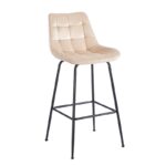 ERMINA BEIGE VELVET ΥΦΑΣΜΑ 75εκ. ΣΚΑΜΠΟ ΜΕΤΑΛΛΙΚΟ 49X50X75-104εκ.