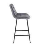 ERMINA GREY VELVET ΥΦΑΣΜΑ 64εκ. ΣΚΑΜΠΟ ΜΕΤΑΛΛΙΚΟ 49X50X64-94εκ. - Image 3