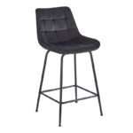 ERMINA BLACK VELVET ΥΦΑΣΜΑ 64εκ. ΣΚΑΜΠΟ ΜΕΤΑΛΛΙΚΟ 49X50X64-94εκ.