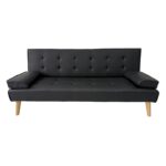MERYL BLACK PU ΚΑΝΑΠΕΣ ΚΡΕΒΑΤΙ 170X81X74εκ. - Image 2