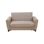 MELINA LIGHT BROWN ΥΦΑΣΜΑ 2ΘΕΣΙΟΣ ΚΑΝΑΠΕΣ/ΚΡΕΒΑΤΙ ΜΕ ΑΠΟΘ.ΧΩΡΟ 156Χ80Χ88εκ. - Image 3