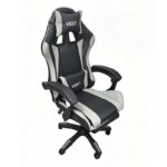 A6060 ΜΑΥΡΟ/ΓΚΡΙ ΠΟΛΥΘΡΟΝΑ GAMING/ΜΕ ΥΠΟΠΟΔΙΟ 64X62X113-121εκ. - Image 2