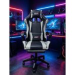 A6060 ΜΑΥΡΟ/ΓΚΡΙ ΠΟΛΥΘΡΟΝΑ GAMING/ΜΕ ΥΠΟΠΟΔΙΟ 64X62X113-121εκ. - Image 5