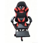 A9937 ΜΑΥΡΟ/ΚΟΚΚΙΝΟ PVC ΠΟΛΥΘΡΟΝΑ GAMING/ΜΕ ΥΠΟΠΟΔΙΟ 64X59X43-112/53-125εκ. - Image 2