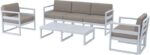 MYKONOS SET 3ΘΕΣ.SILVER GREY/ΜΑΞ. BLACK(3ΘΕΣ.+2ΠΟΛ.+ΤΡΑΠ 130εκ.) - Image 2