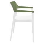 TULUM WHITE/OLIVE GREEN ΠΟΛΥΘΡΟΝΑ ΠΟΛ/ΝΙΟΥ 55X52X79εκ. - Image 3