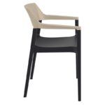 TULUM BLACK/TAUPE ΠΟΛΥΘΡΟΝΑ ΠΟΛ/ΝΙΟΥ 55X52X79εκ. - Image 3
