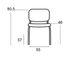 MILOS PP ΜΑΥΡΟ ΚΑΡΕΚΛΑ ΒΑΦΗΣ 55X57X80.5εκ. - Image 5