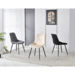 SILVIA GREY VELVET ΥΦΑΣΜΑ ΚΑΡΕΚΛΑ ΜΕΤΑΛΛΙΚΗ 51X58X87εκ. - Image 4