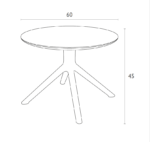 SKY TAUPE MINI Φ60X45εκ. ΤΡΑΠΕΖΙ ΠΟΛ/ΝΙΟΥ - Image 3