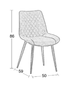 ALESIA L. BEIGE ΥΦΑΣΜΑ ΚΑΡΕΚΛΑ ΜΕΤΑΛΛΙΚΗ 50X59X86εκ. - Image 5